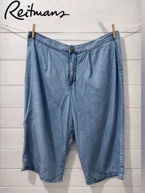 Light Blue Tencel Capri Pants – Reitmans Signature (Petite 18)
